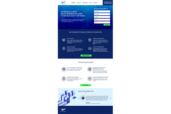 IT Services Landing Page