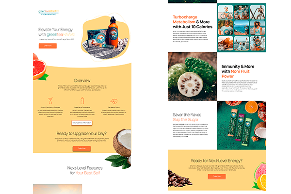 Green Tea Product Landing Page