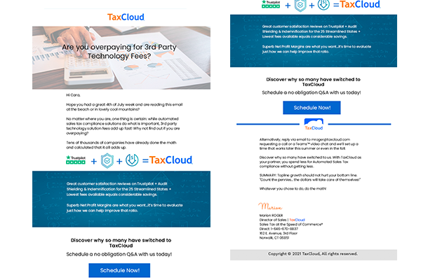 Tax Cloud Email Template