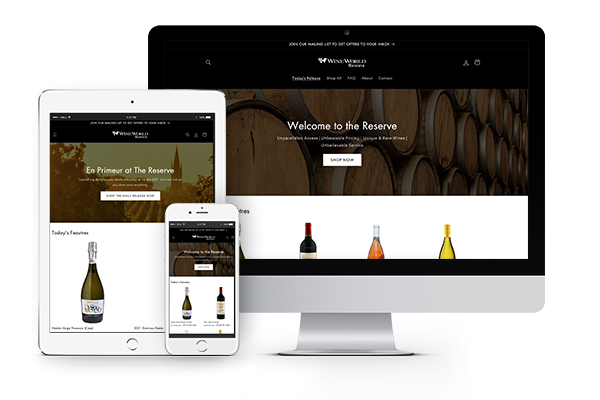 Wine World Reserve Website