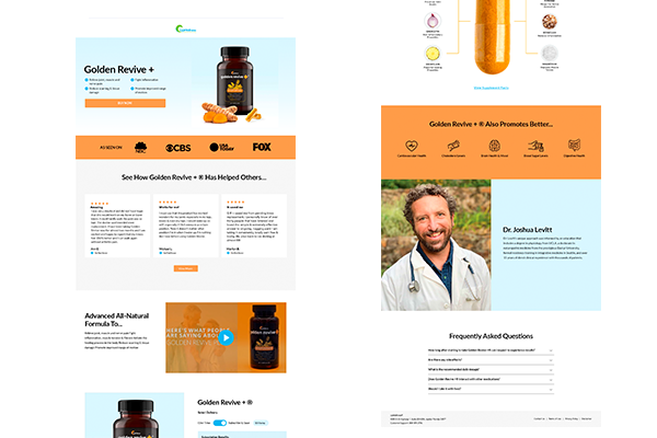 Vitamin Supplement Product Landing Page